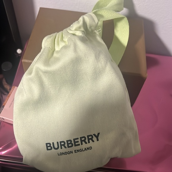 Burberry Monogram Stripe E-canvas and Leather Belt, brindle brown NEW - Picture 3 of 7